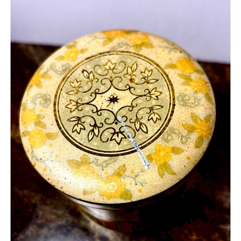 Vintage Pretty Floral Bird Tin Made In England